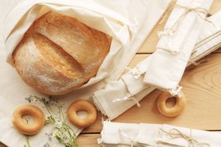 Látkový pytlík: Prodlouží čerstvost pečiva a zamezí plýtvání