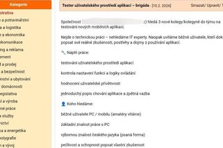 Podvodníci mají nový trik. Zaměřují se na lidi, kteří shání brigádu - Novinky