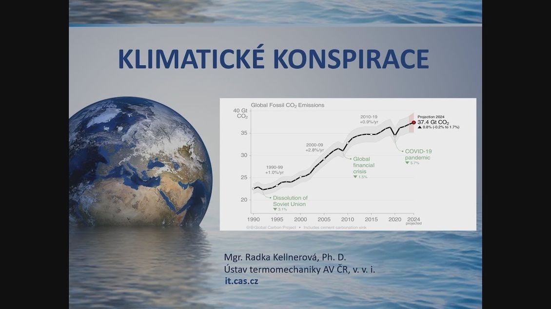 Radka Kellnerová: Klimatické konspirace (Sisyfos - Věda kontra iracionalita 17.9.2025)