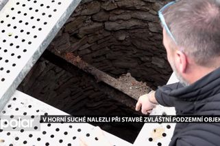 V Horní Suché nalezli při stavbě zvláštní podzemní objekt, do kterého se podívali kamerou