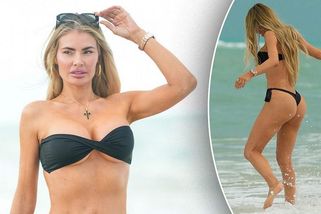 Královna bikin Chloe Sims se na pláži předvedla v plavkách ve stylu „underboob“ a ukázala i vypracovaný zadeček - Super.cz