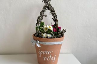 Video DIY: Jednoduchá a krásná jarní dekorace krok za krokem. Kočičky, květiny a starý květináč