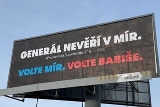 ANO vyjelo s novým billboardem: Generál nevěří v mír - Novinky
