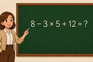 Zkuste správně spočítat 8 - 3 × 5 + 12. Uvidíte, jestli si ještě pamatujete úplné základy