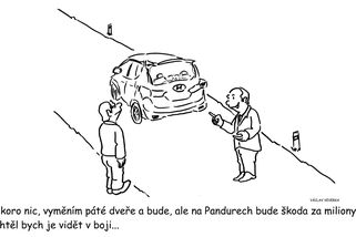 Poškozené vozidlo z kolize na dálnici s Pandury - Médium.cz