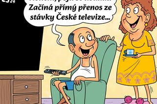 Stávka České televize v přímém přenosu - Médium.cz