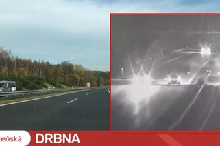 Cizinec jel s osobákem 16 kilometrů v protisměru po dálnici D5. Při smrtelně nebezpečné jízdě byl silně opilý