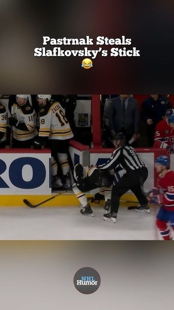 Pastrnak Steals Slafkovsky’s Stick #nhl #hockey #bostonbruins #montrealcanadiens