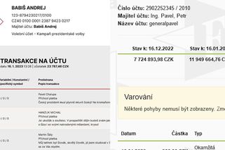 Pavlovi přistály na účtu miliony. Babišovi desetníky a nadávky - Novinky