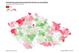 Kde v Česku máte naději na nejdelší život? Podívejte se na interaktivní mapu - Novinky