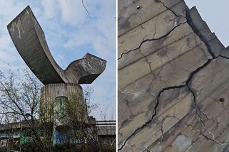 Praha chystá kopii zřícené Rovnováhy. Video ukazuje trhliny před pádem stovek tun betonu - Novinky