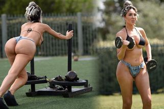 Trénink Farrah Abraham v bikinách připomínal spíš erotické focení. Poprsí nedrželo, kde mělo a takhle to dopadlo