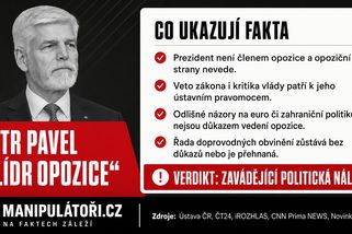 Pavel jako „lídr opozice“? Vládní politici zaměňují nálepku za fakt