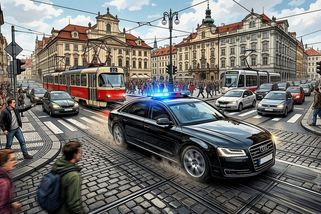 Hledá se papaláš. Kdo jel v černém BMW s majákem skrze „Turkovu“ křižovatku?