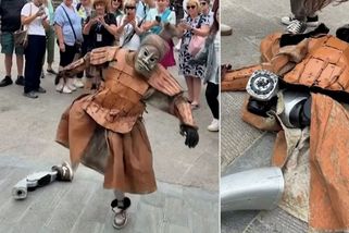 Výkop a noha byla pryč. Vystoupení terakotového humanoida se nepovedlo