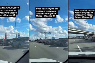 Na dálnici mezi Moskvou a Petrohradem je obrovská fronta na benzín - Novinky