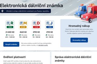 Státní prodej dálničních známek změnil doménu - Novinky