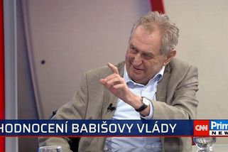 Babiš už jednou prohrál, na Hrad by kandidovat neměl, říká Zeman. Popsal, proč ho baví Macinka | CNN Prima News