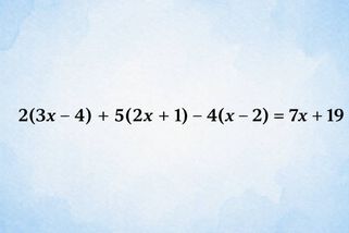2(3x - 4) + 5(2x + 1) - 4(x - 2) = 7x + 19: Ukažte, co vám způsobily hodiny matematiky