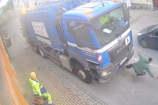 Popelářský vůz srazil a přejel muže. Nehoda v Trhových Svinech | Odchyceno na dashcam