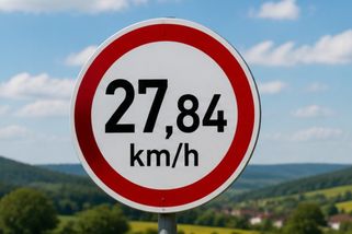 Místo kulatých třicítek dali na značku 27,84 km/h. Číslo s desetinnými místy nutí řidiče přemýšlet, a proto zpomalí