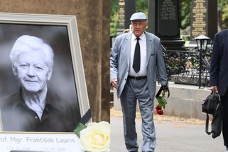 Sabina Laurinová se rozloučila s otcem. Dorazili Kostka, Satoranský, Donutil i další kolegové