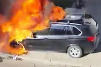 Luxusní auto se za pár sekund proměnilo v ohnivou kouli | Brněnská odchytová – dashcam