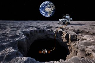 NASA chce prozkoumat jeskyně pod povrchem Měsíce pomocí dronu napájeného laserem přes optické vlákno