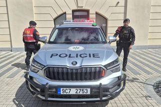 Velitelé policie v Českých Budějovicích mají nadupaný Kodiaq se zeleným majákem - Novinky