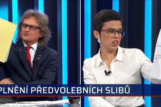 Alespoň uvidíte, jak lžete, nařkl Ševčík ve studiu Richterovou. Vstal a mával před ní lustrací | CNN Prima News