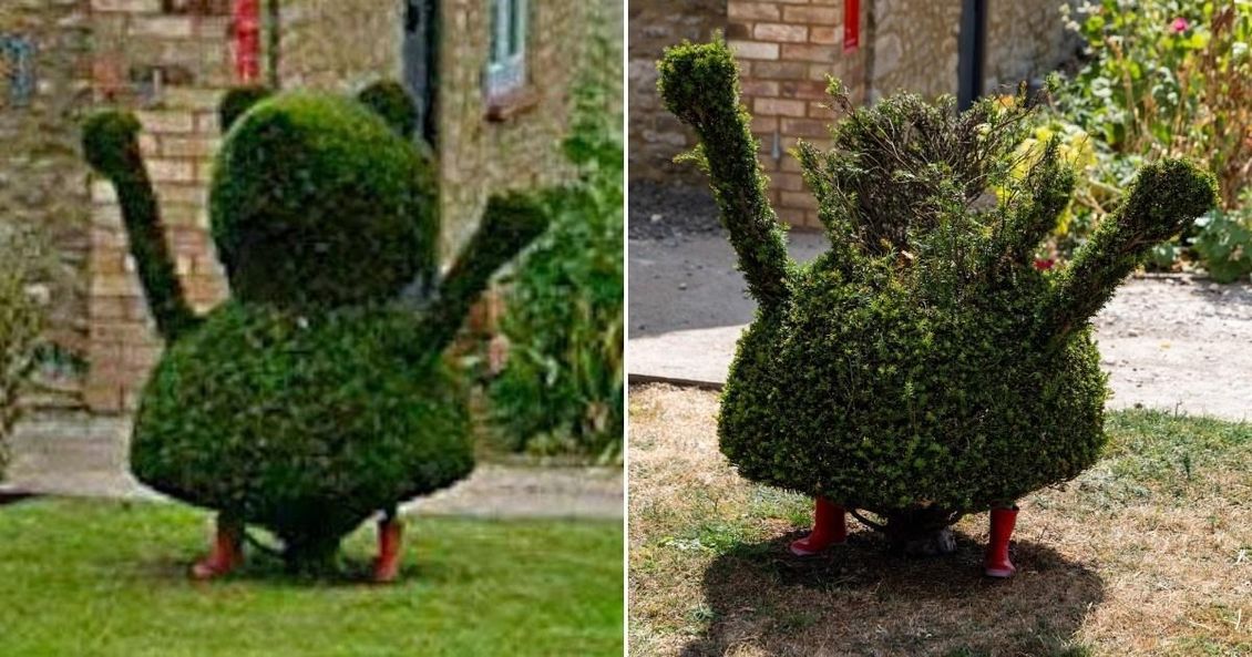 Peppa Pig's head missing after hedge sculpture 'decapitated' by vandals