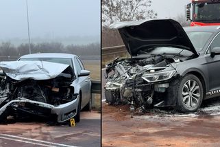 Zběsilou jízdu řidiče taxíku ukončil čelní náraz do auta na Pražském okruhu - Novinky