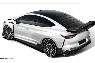 Škoda chystá brutální Enyaq RS s obrovským křídlem. Pracují na něm specialisté z motorsportu, prý nepůjde jen o design - Garáž.cz