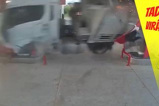 Neovladatelný kamion zdemoloval benzínku. Zázrakem nevybouchla | Tady virál