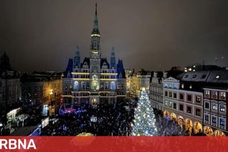 Liberecký vánoční strom už svítí. Trhy odstartují za týden