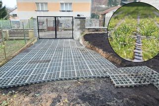 Místo zámkové dlažby si Ondřej položil zasakovací rošty. Hotovo měl za pár hodin a podělil se o cenové srovnání