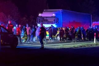 Třicítka migrantů v kamionu na D8: Někteří začali utíkat, jeden je po smrti - Novinky