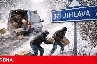 Z dodávky kurýra vypadaly na dálničním přivaděči balíky. Lidi je rozkradli
