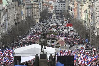 Protivládní demonstrace končí. Rajchl zaplnil čtvrtinu Václavského náměstí - Seznam Zprávy