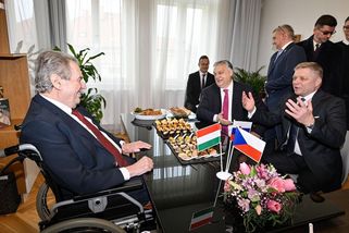 Jasné vymezení: Tusk zamířil za Pavlem na Hrad, Fico s Orbánem za Zemanem na jednohubky - Novinky