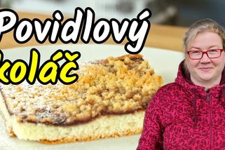 Povidlový koláč: Klasický kynutý táč s domácími povidly a drobenkou | Šikulio Vaření