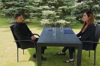 Poprvé v Kyjevě a otočila. Zelenskyj se posadil s...
