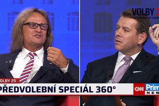 Tě péro, bezmozci, dementi a komolení jména šéfky EK. Ševčík se ve volebním speciálu rozjel | CNN Prima News