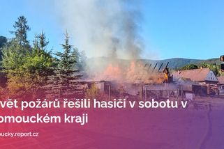 Devět požárů řešili hasiči v sobotu v Olomouckém kraji