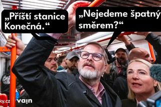 Premiér Fiala vyzkoušel pražské metro a cosi ho vykolejilo. Nedivíme se - Novinky