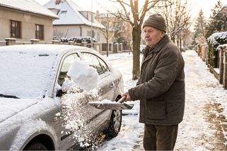 Soused při odhrnování chodníku hází těžký mokrý sníh přímo k mému autu. Ráno jsem musel vysekávat kola lopatou