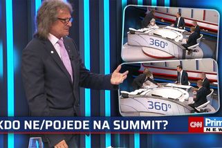 Ševčík chodil po studiu a dával peníze moderátorovi pro Pavla. Předváděl i scénku s Trumpem | CNN Prima News
