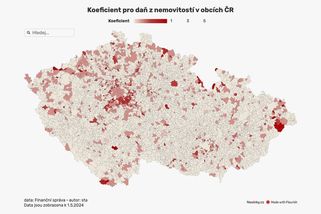 Stát vybral na dani z nemovitosti o 86 procent víc - Novinky