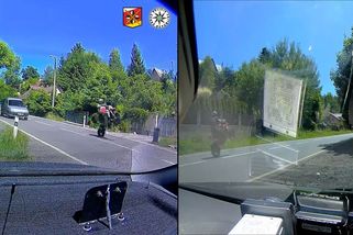 Motorkář na Trutnovsku prosvištěl obcí 121 km/h po zadním kole - Novinky