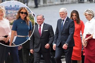 Eva Pavlová opět zabodovala po boku jordánské královny. Který outfit se vám líbí víc?